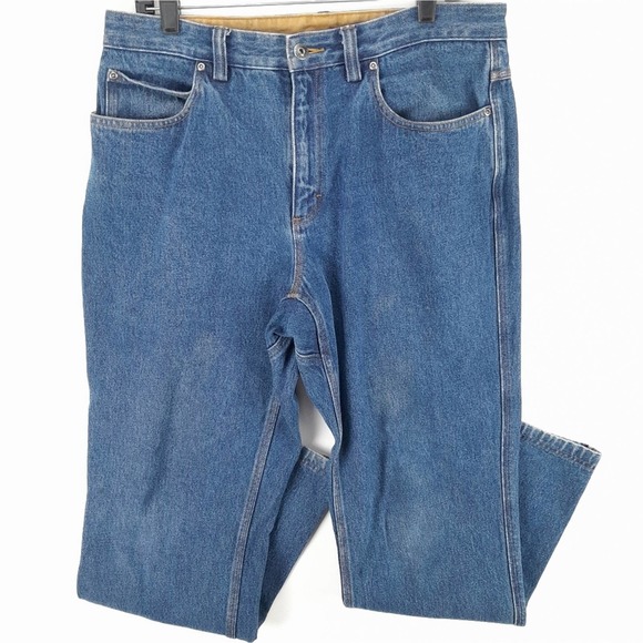Duluth Trading Co Other - Duluth Trading Co 35x32 Five Pocket Jeans Indigo Blue 100% Cotton Crotch Gusset
